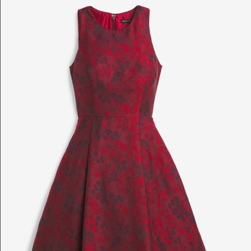 High-Low Red Floral Dress (NWT)